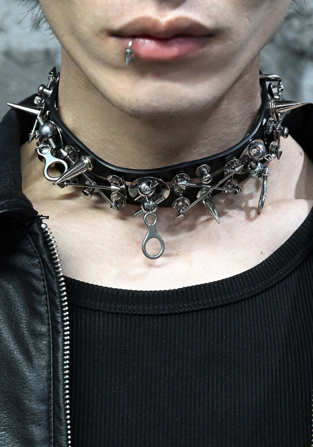 ILLuSoRy丨Handmade Punk Leather Choker - Heavy Duty Hardware - PSYLOS 1, ILLuSoRy丨Handmade Punk Leather Choker - Heavy Duty Hardware, Accessories, ILLuSoRy, PSYLOS 1
