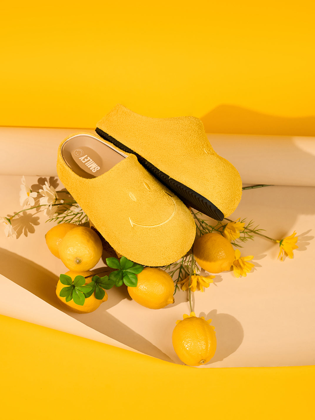 SMILEY | Chunky Slip-On Mule Sandals-Yellow - PSYLOS 1, SMILEY | Chunky Slip-On Mule Sandals-Yellow, Sandals, SMILEY•JAPAN, PSYLOS 1