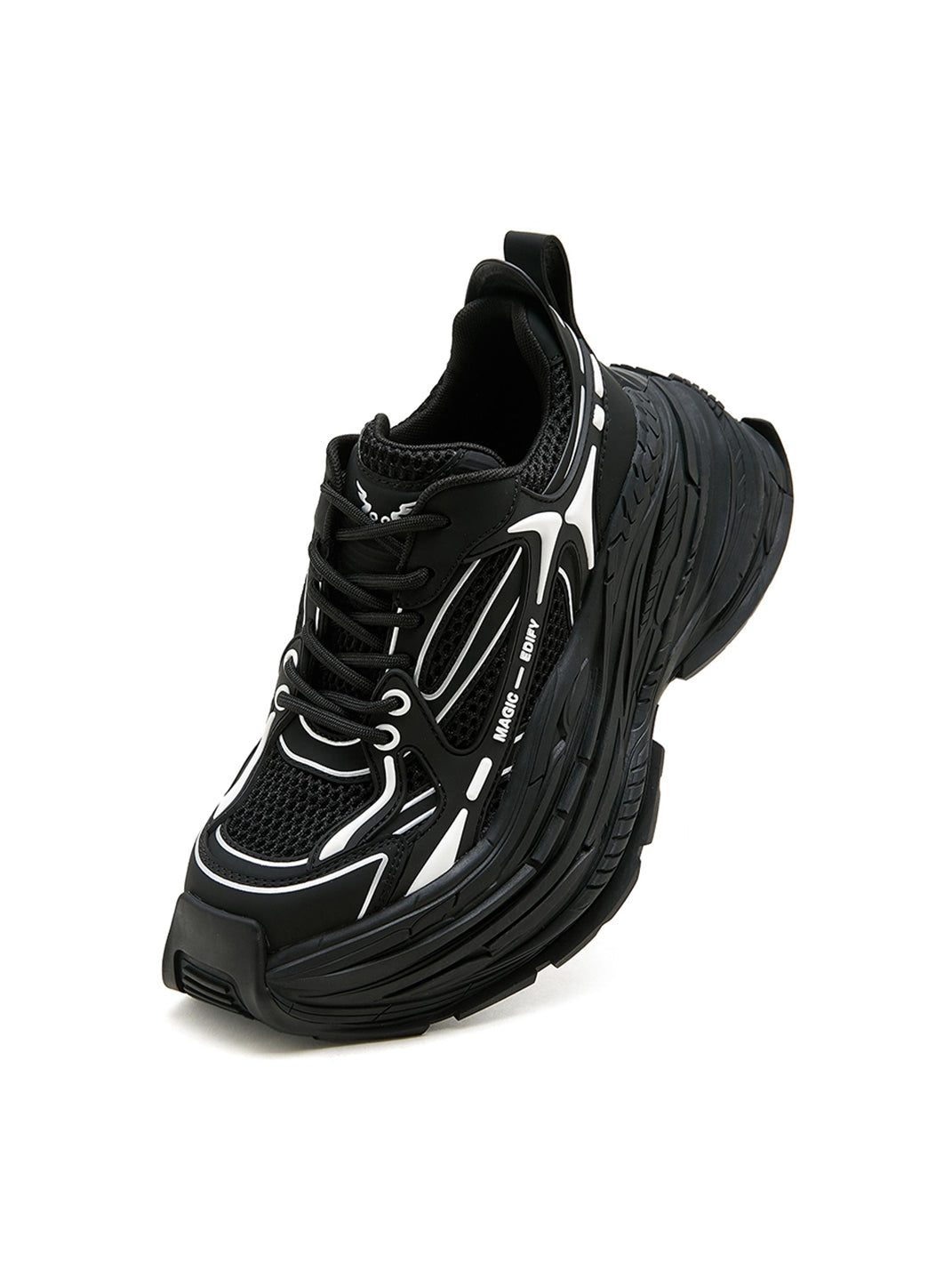 M88M丨Distressed Dad Sneakers Couple Retro Shoes-Black - PSYLOS 1, M88M丨Distressed Dad Sneakers Couple Retro Shoes-Black, Chunky Sneakers, M88M, PSYLOS 1