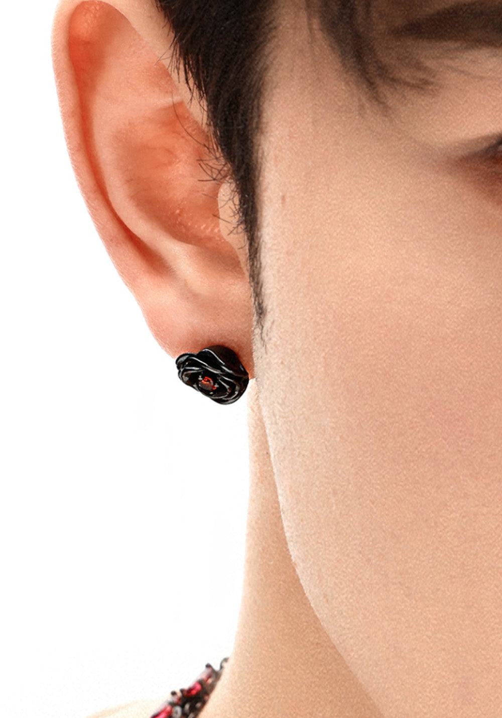 Losing Bargain丨Black Rose Stud Earrings - PSYLOS 1, Losing Bargain丨Black Rose Stud Earrings, Accessories, Losing Bargain, PSYLOS 1