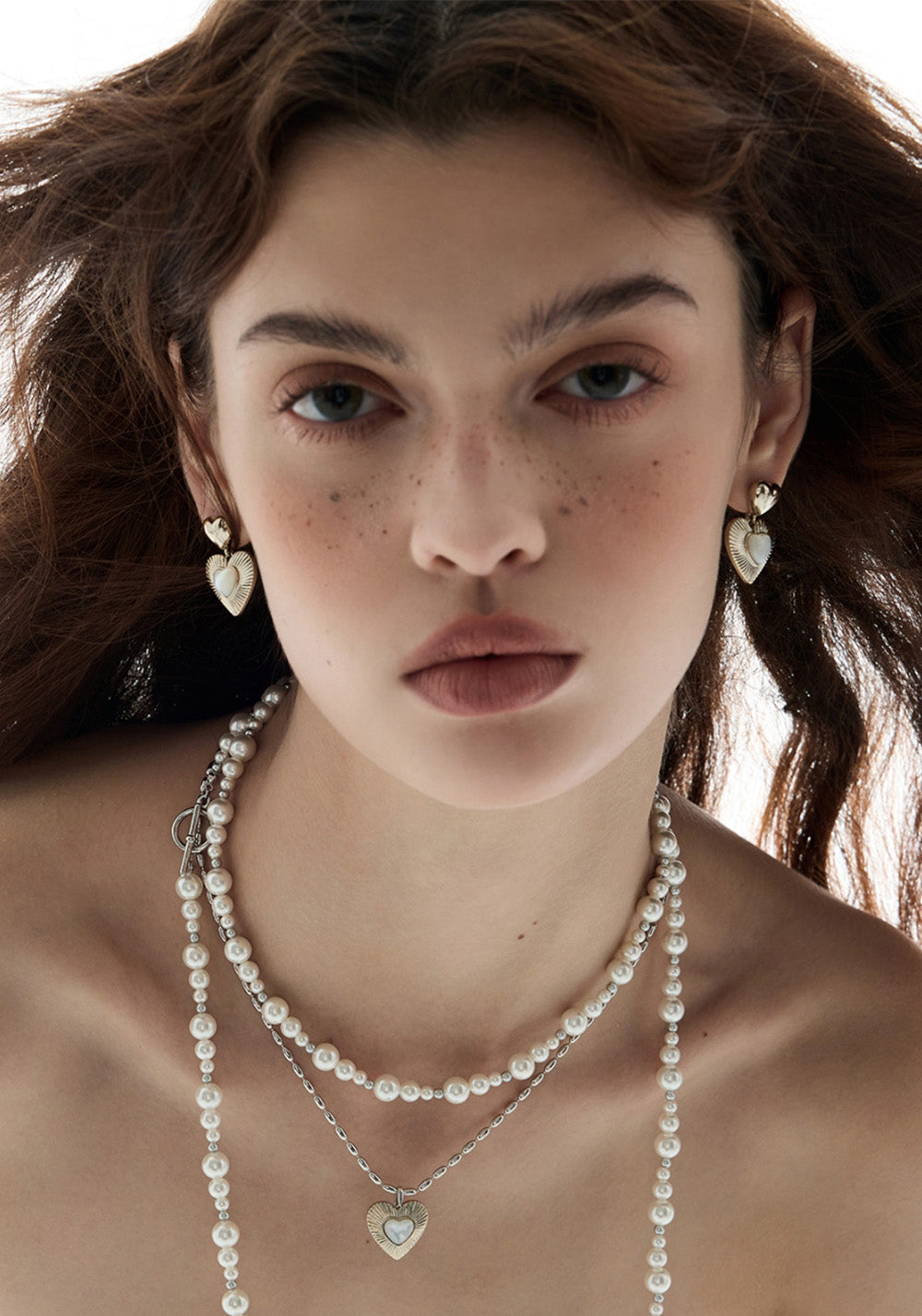 SUN HUNTER丨Heart-Shaped Mother-of-Pearl Studs - PSYLOS 1, SUN HUNTER丨Heart-Shaped Mother-of-Pearl Studs, Accessories, SUN HUNTER, PSYLOS 1