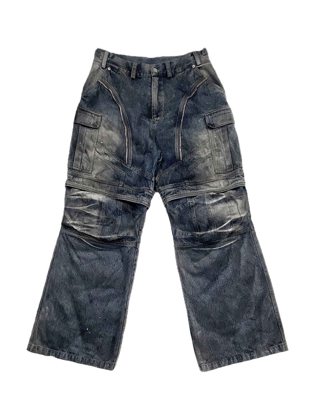 WoosterArchive | Pintuck Aged Cargo Loose Fit Jeans - PSYLOS 1, WoosterArchive | Pintuck Aged Cargo Loose Fit Jeans, Men's Wear, WoosterArchive, PSYLOS 1