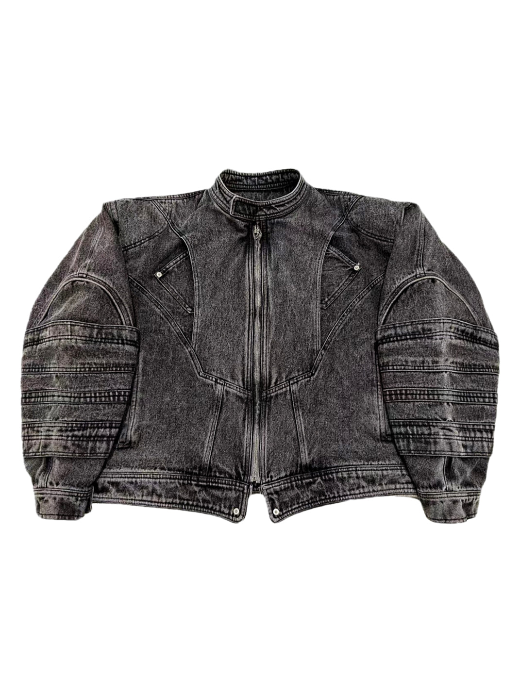 WoosterArchive | Oversized Layer Sleeves Aged Biker Jacket - PSYLOS 1, WoosterArchive | Oversized Layer Sleeves Aged Biker Jacket, Men's Wear, WoosterArchive, PSYLOS 1