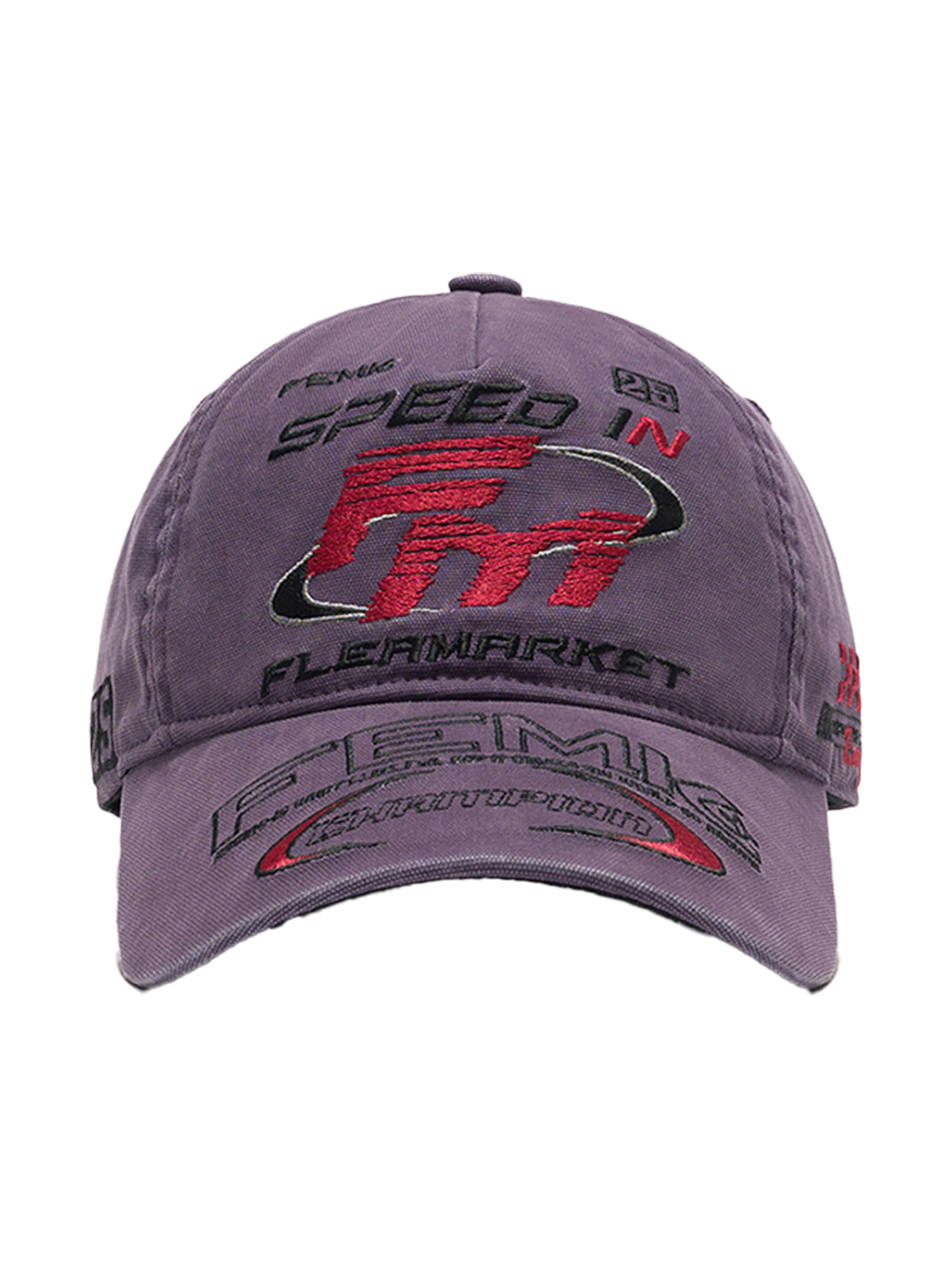 FLEAMARKET | "Speed In FM" Stitchwork Racing Curve Brim Cap - PSYLOS 1, FLEAMARKET | "Speed In FM" Stitchwork Racing Curve Brim Cap, Accessories, FLEAMARKET, PSYLOS 1