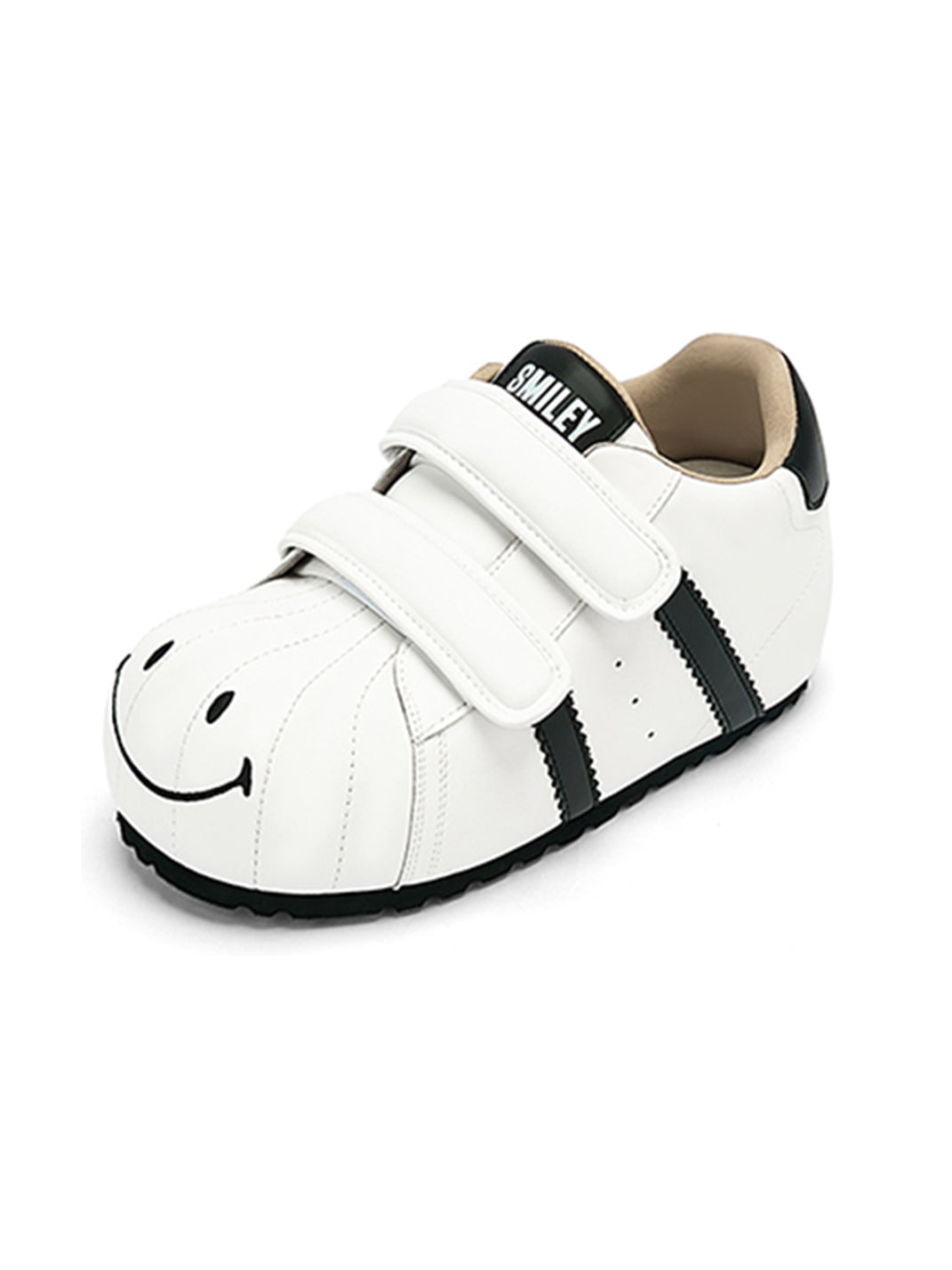 SMILEY | Shell Toe Chunky Velcro Shoes-Black&White - PSYLOS 1, SMILEY | Shell Toe Chunky Velcro Shoes-Black&White, Casual Sneakers, SMILEY, PSYLOS 1