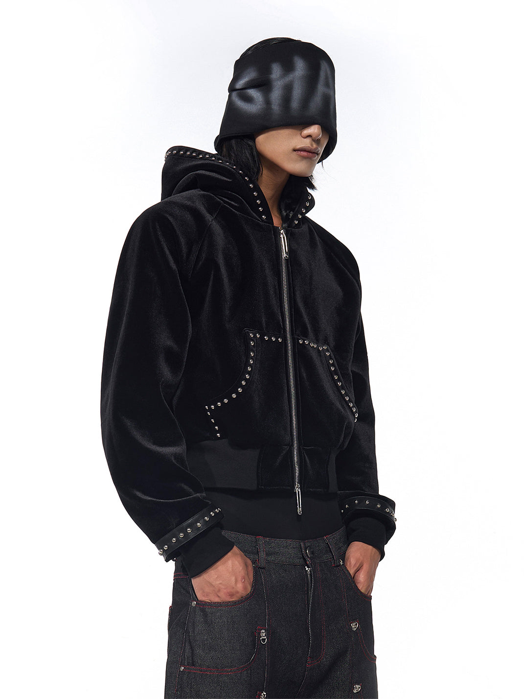 Fourth3ex | Studded Corduroy Hoodie Jacket - PSYLOS 1, Fourth3ex | Studded Corduroy Hoodie Jacket, Hoodie, Fourth3ex, PSYLOS 1