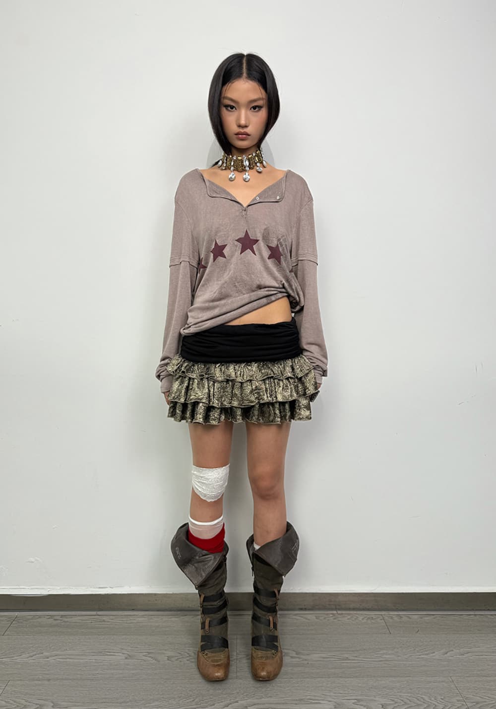 DOUBLEPUNCH丨Mystic Print V-Neck Sheer Sun Shirt - PSYLOS 1, DOUBLEPUNCH丨Mystic Print V-Neck Sheer Sun Shirt, Shirt, DOUBLEPUNCH, PSYLOS 1