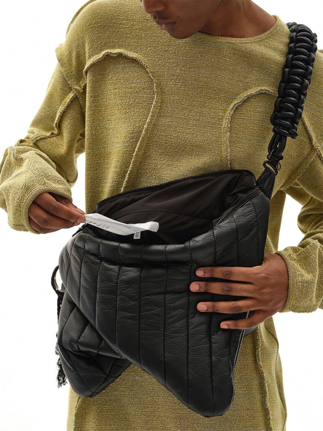 NUTEMPEROR | Handwoven Faux Leather Laptop Crossbody Bag - PSYLOS 1, NUTEMPEROR | Handwoven Faux Leather Laptop Crossbody Bag, Bag, NUTEMPEROR•JAPAN, PSYLOS 1