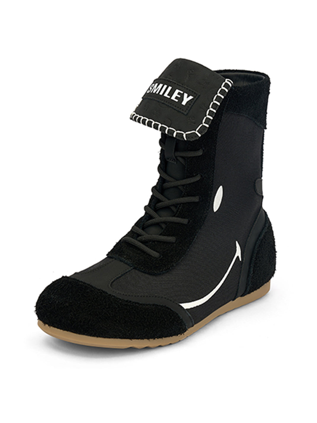 SMILEY | Boxing Mid Boots Chunky Platform-Black - PSYLOS 1, SMILEY | Boxing Mid Boots Chunky Platform-Black, Boots, SMILEY, PSYLOS 1