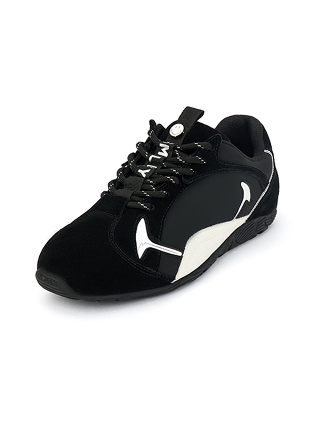 SMILEY | Retro Racing Thin Sole Sneakers-Black - PSYLOS 1, SMILEY | Retro Racing Thin Sole Sneakers-Black, Retro Trainers, SMILEY, PSYLOS 1