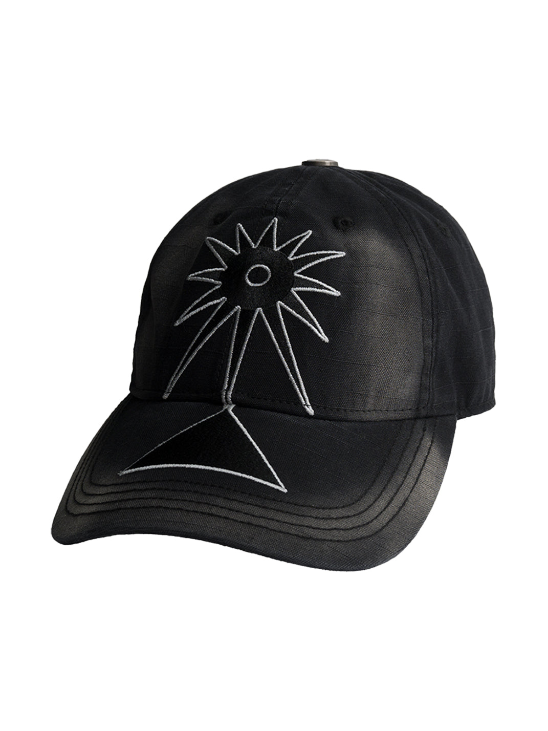 FLEAMARKET | Totem Heavy Washed Curve Brim Cap-Black - PSYLOS 1, FLEAMARKET | Totem Heavy Washed Curve Brim Cap-Black, Hats, FLEAMARKET, PSYLOS 1