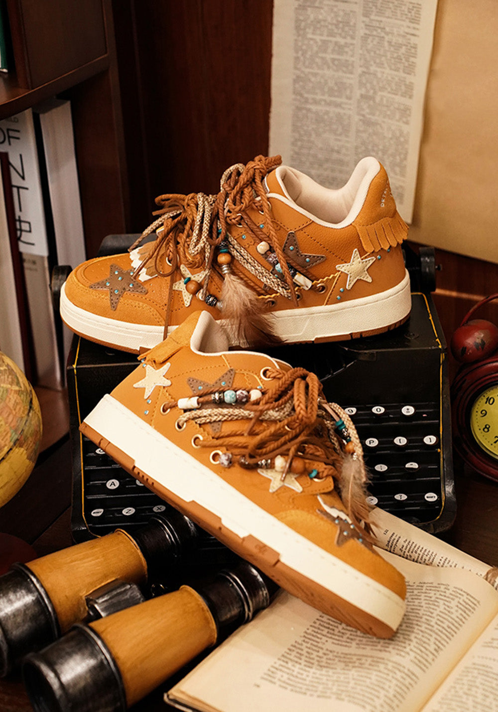 KAALIXTO丨Star Board Shoes-DETECTIVE CHINATOWN 1900 collaboration edition-Ginger - PSYLOS 1, KAALIXTO丨Star Board Shoes-DETECTIVE CHINATOWN 1900 collaboration edition-Ginger, Skate Shoes, KAALIXTO•JAPAN, PSYLOS 1