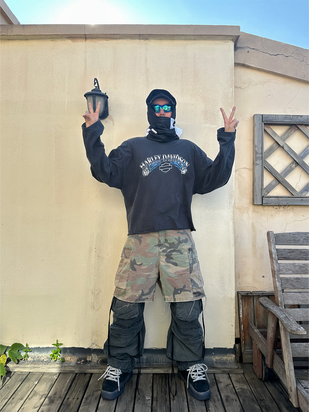 WoosterArchive | Two-Tone Cargo Camo Loose Fit Jeans - PSYLOS 1, WoosterArchive | Two-Tone Cargo Camo Loose Fit Jeans, Men's Wear, WoosterArchive, PSYLOS 1