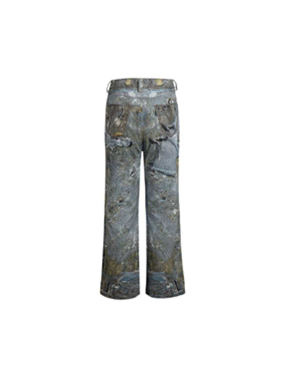 DND4DES | Distressed Chain Print Straight Jeans - PSYLOS 1, DND4DES | Distressed Chain Print Straight Jeans, Jeans, DND4DES•JAPAN, PSYLOS 1