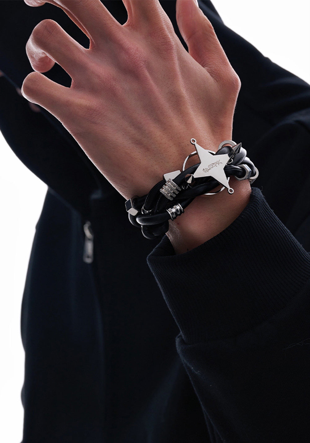 ILLuSoRy丨Leather-Wrapped Bead Bracelet - PSYLOS 1, ILLuSoRy丨Leather-Wrapped Bead Bracelet, Accessories, ILLuSoRy, PSYLOS 1