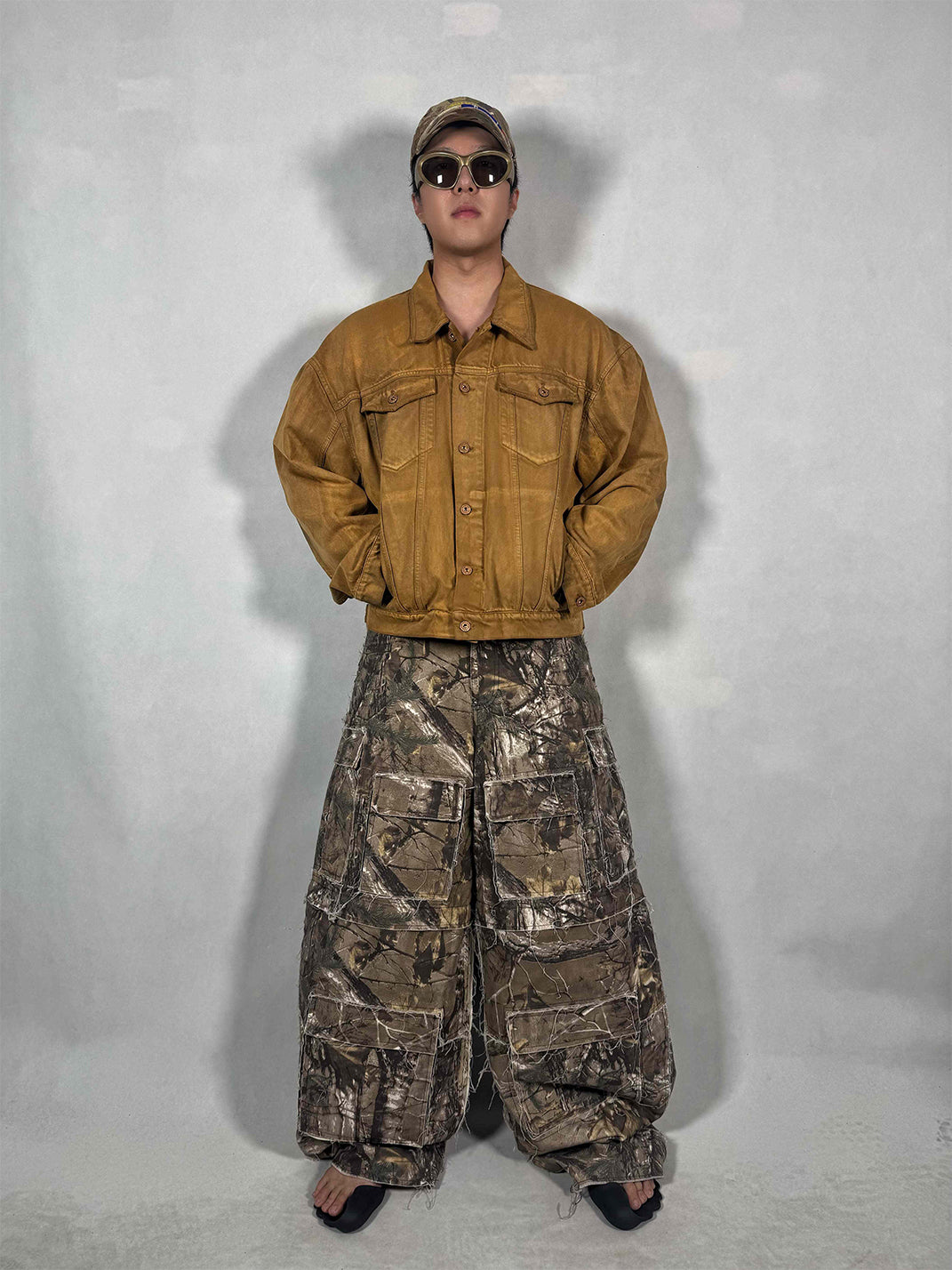 WoosterArchive | Forrest Camo 10 Pockets Patching Loose Fit Cargo Pants - PSYLOS 1, WoosterArchive | Forrest Camo 10 Pockets Patching Loose Fit Cargo Pants, Men's Wear, WoosterArchive, PSYLOS 1