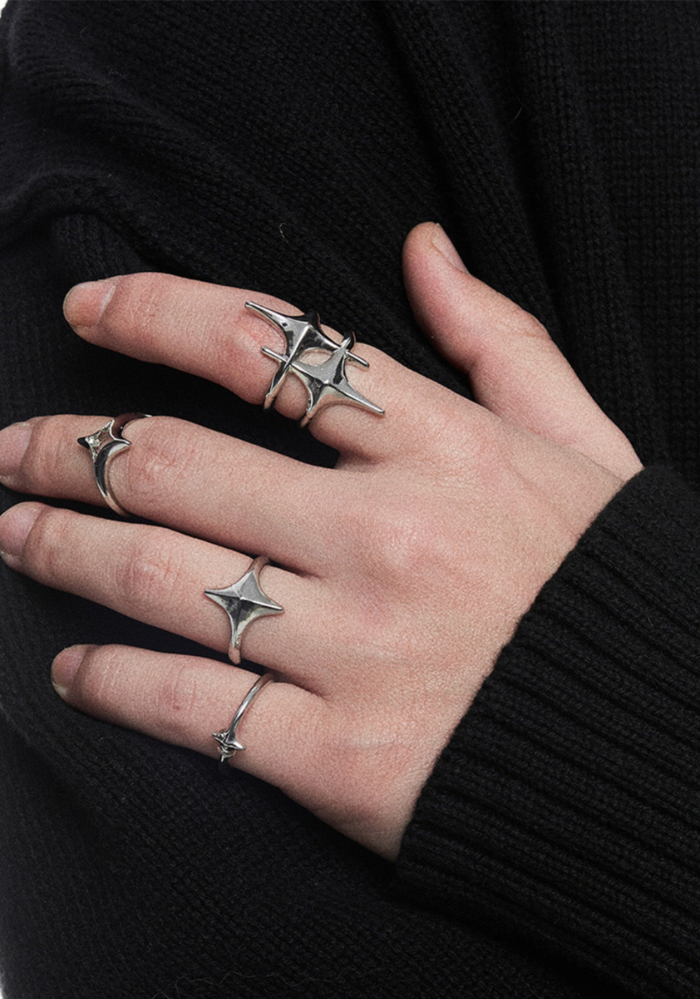 Losing Bargain丨Stackable Star Cluster Ring Set - PSYLOS 1, Losing Bargain丨Stackable Star Cluster Ring Set, Accessories, Losing Bargain, PSYLOS 1