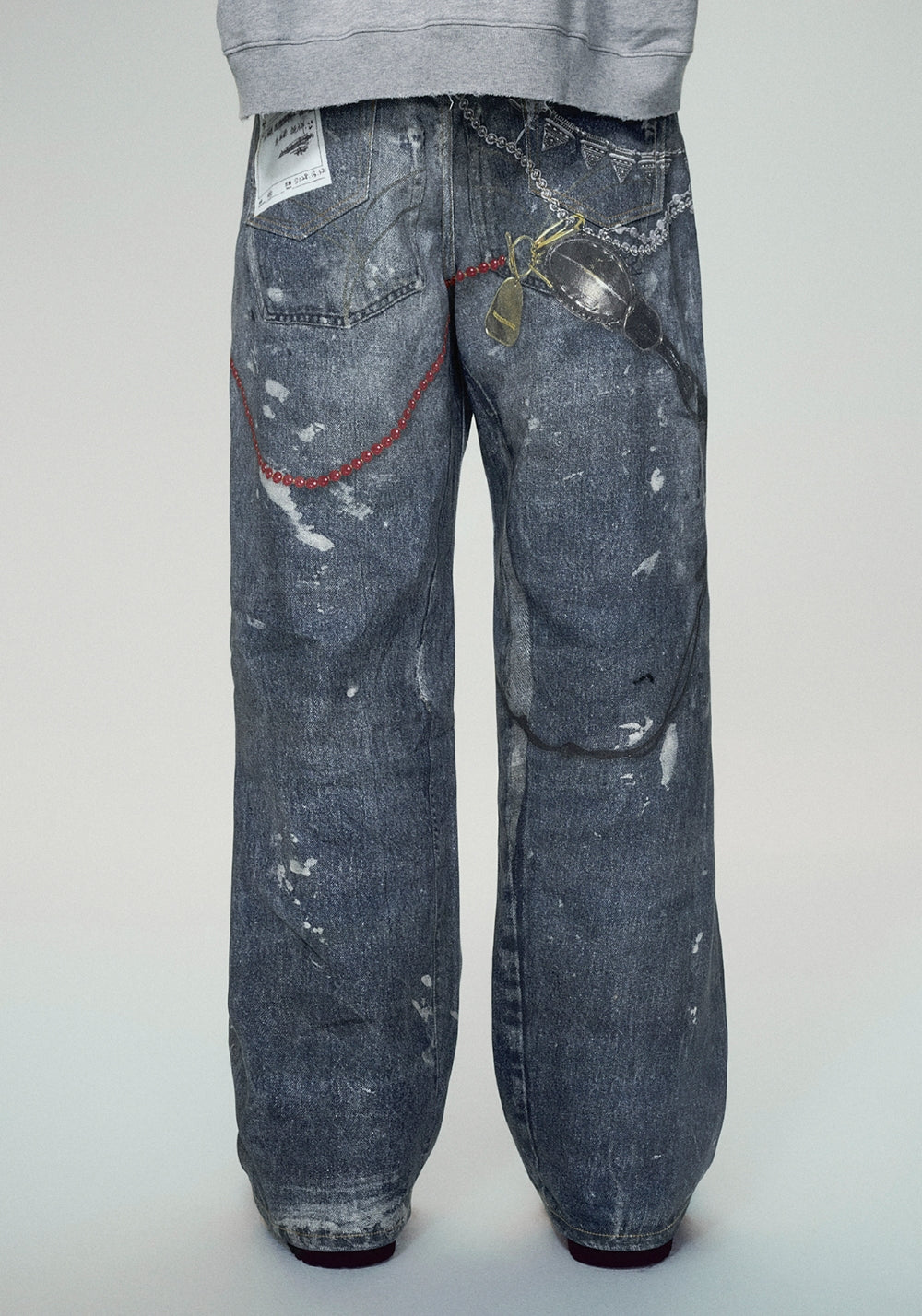 HAONANHUANG丨1981M Baggy Chain Jeans – Digital Print - PSYLOS 1, HAONANHUANG丨1981M Baggy Chain Jeans – Digital Print, Jeans, HAONANHUANG, PSYLOS 1