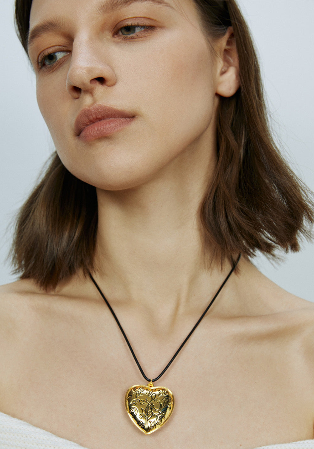 SUN HUNTER丨Carved Heart Leather Necklace - PSYLOS 1, SUN HUNTER丨Carved Heart Leather Necklace, Accessories, SUN HUNTER, PSYLOS 1