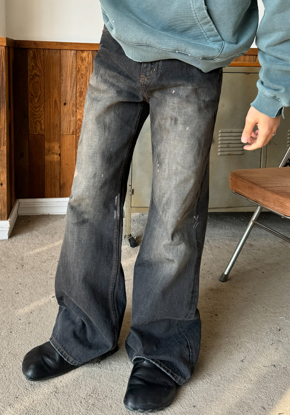 HAONANHUANG丨2021M Rework AC-Wash Flare Jeans - PSYLOS 1, HAONANHUANG丨2021M Rework AC-Wash Flare Jeans, Jeans, HAONANHUANG, PSYLOS 1