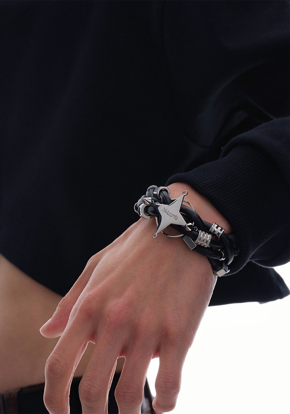 ILLuSoRy丨Leather-Wrapped Bead Bracelet - PSYLOS 1, ILLuSoRy丨Leather-Wrapped Bead Bracelet, Accessories, ILLuSoRy, PSYLOS 1