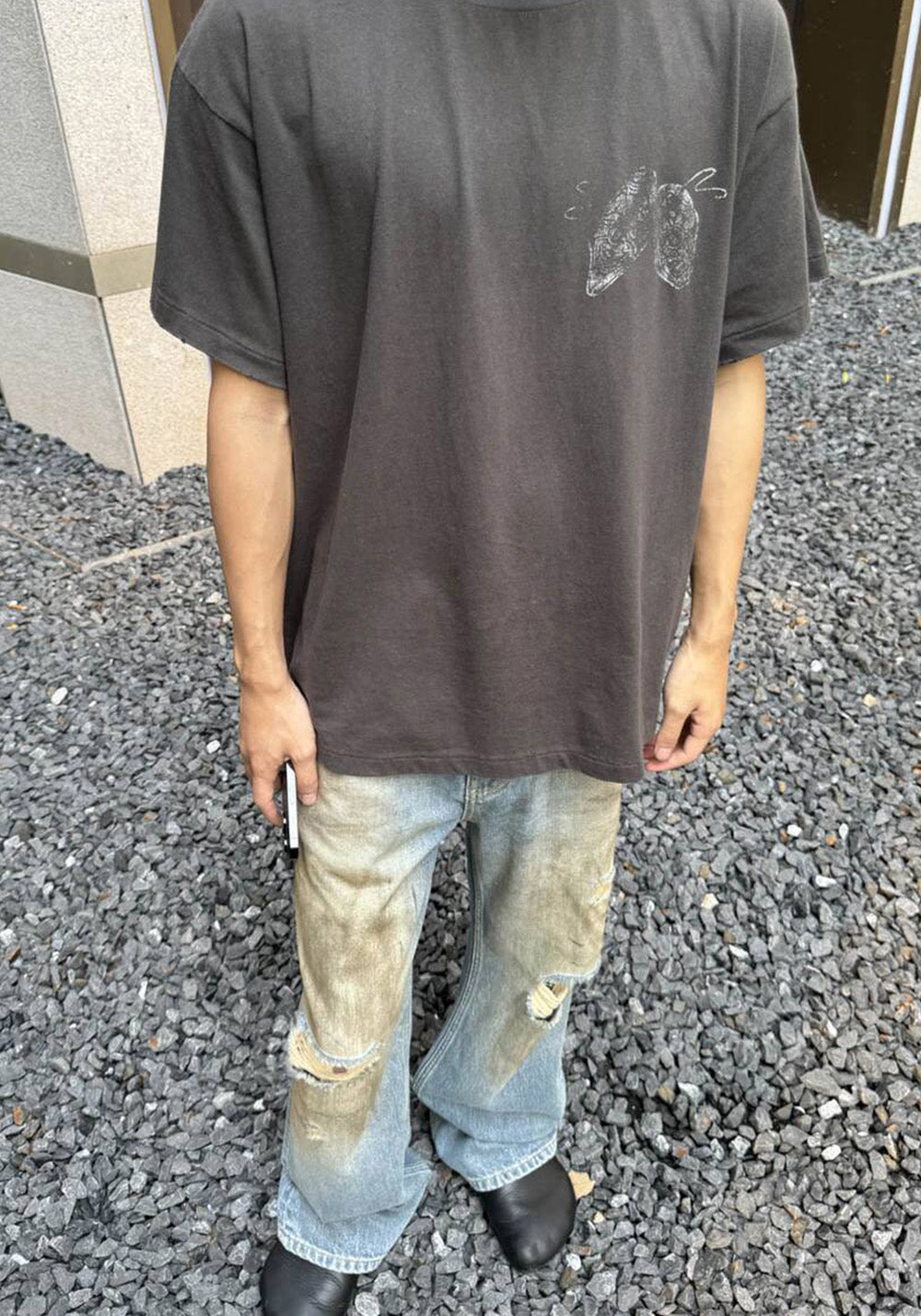 HAONANHUANG丨2021M Rework Dyed Flare Jeans - PSYLOS 1, HAONANHUANG丨2021M Rework Dyed Flare Jeans, Jeans, HAONANHUANG, PSYLOS 1