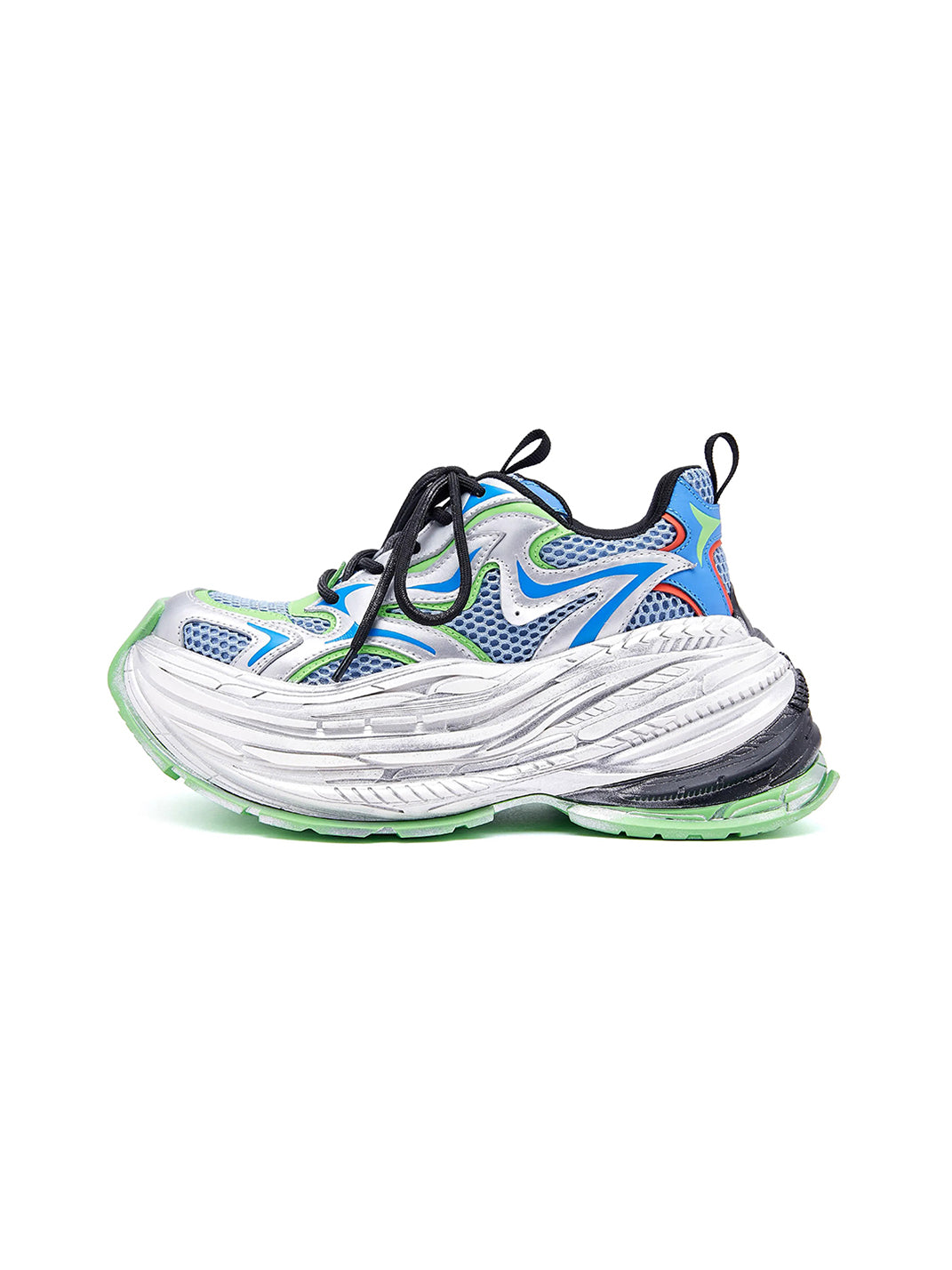 M88M丨Chunky Retro Dad Sneakers Mesh Running Shoes-Silver Green - PSYLOS 1, M88M丨Chunky Retro Dad Sneakers Mesh Running Shoes-Silver Green, Chunky Sneakers, M88M, PSYLOS 1