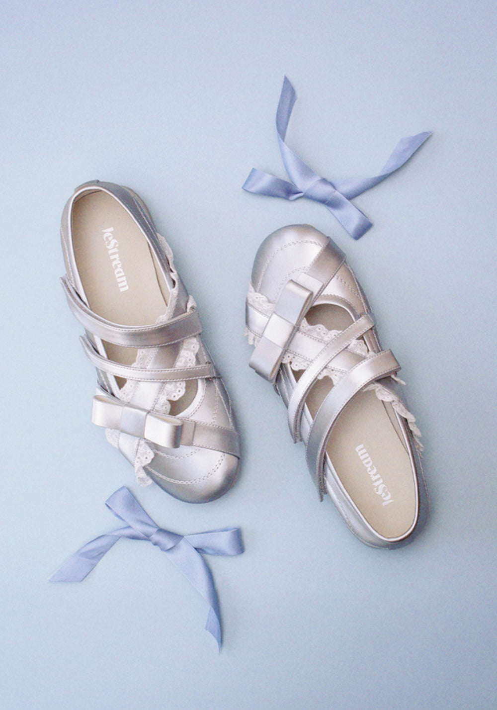 LeStream | Silver Mary Jane Flats  - PSYLOS 1, LeStream | Silver Mary Jane Flats , Retro Trainers, LeStream, PSYLOS 1