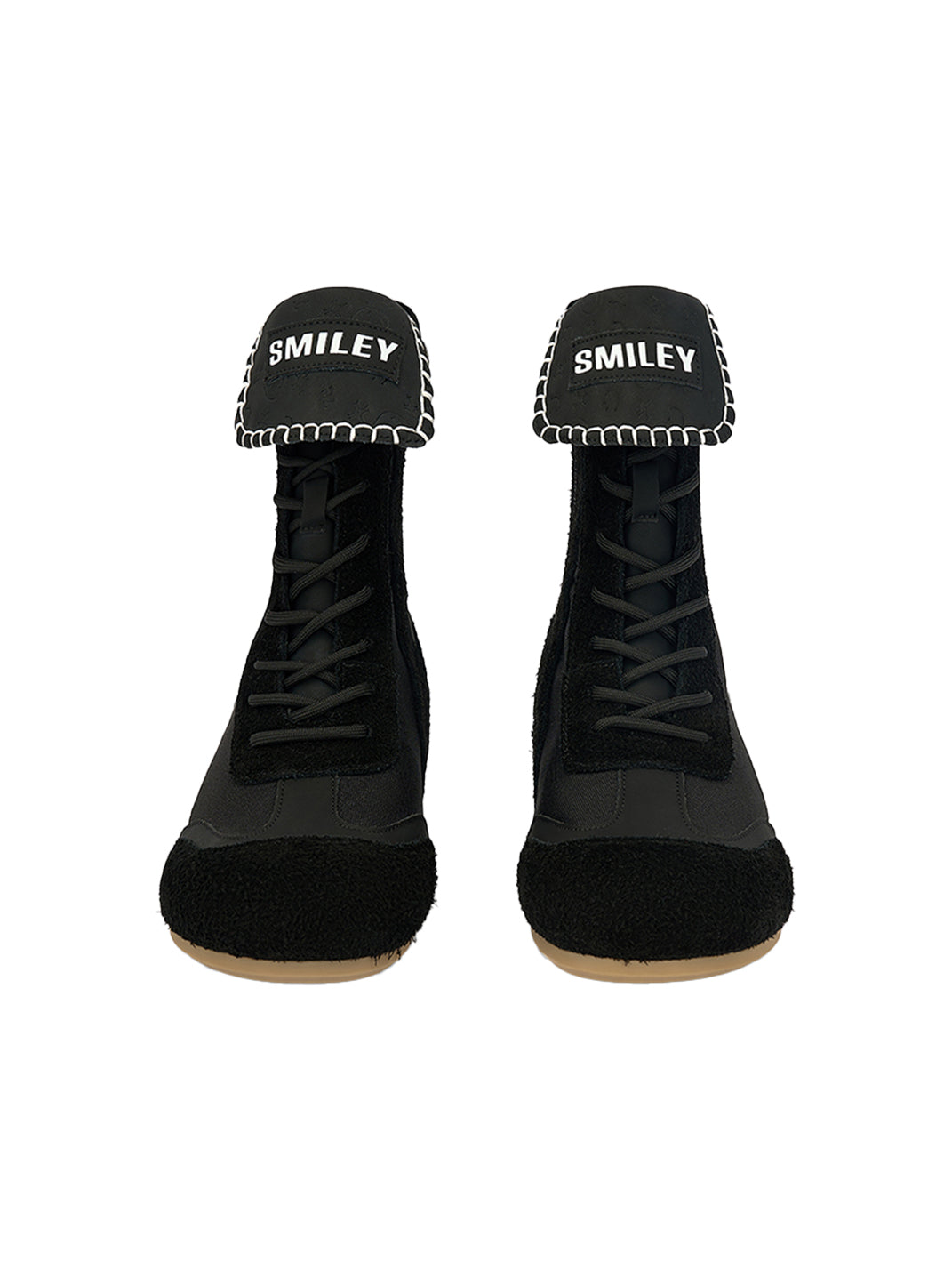 SMILEY | Boxing Mid Boots Chunky Platform-Black - PSYLOS 1, SMILEY | Boxing Mid Boots Chunky Platform-Black, Boots, SMILEY, PSYLOS 1