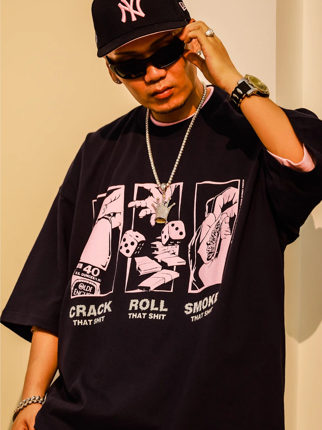 ACUSA | "HOOD LIFE" Oversized Cotton Tee - PSYLOS 1, ACUSA | "HOOD LIFE" Oversized Cotton Tee, Tops, ACUSA, PSYLOS 1