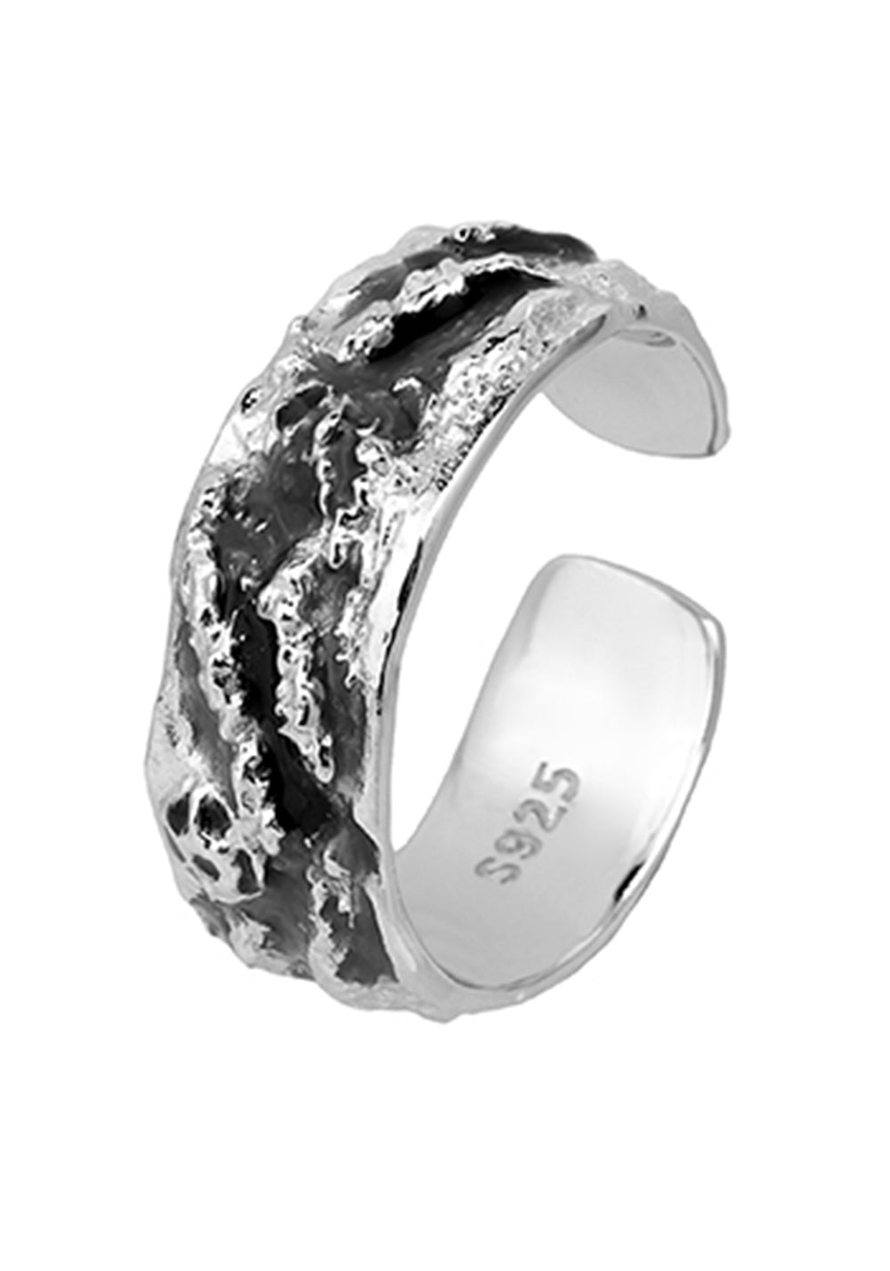 LUXTA丨Black Ice Silver Adjustable Ring - PSYLOS 1, LUXTA丨Black Ice Silver Adjustable Ring, Accessories, LUXTA, PSYLOS 1