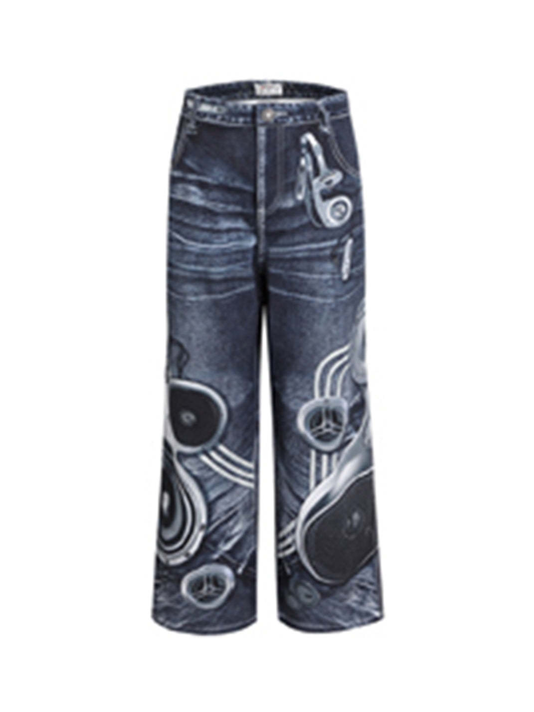 DND4DES | Printed Speaker Cut Flared Jeans - PSYLOS 1, DND4DES | Printed Speaker Cut Flared Jeans, Jeans, DND4DES•JAPAN, PSYLOS 1
