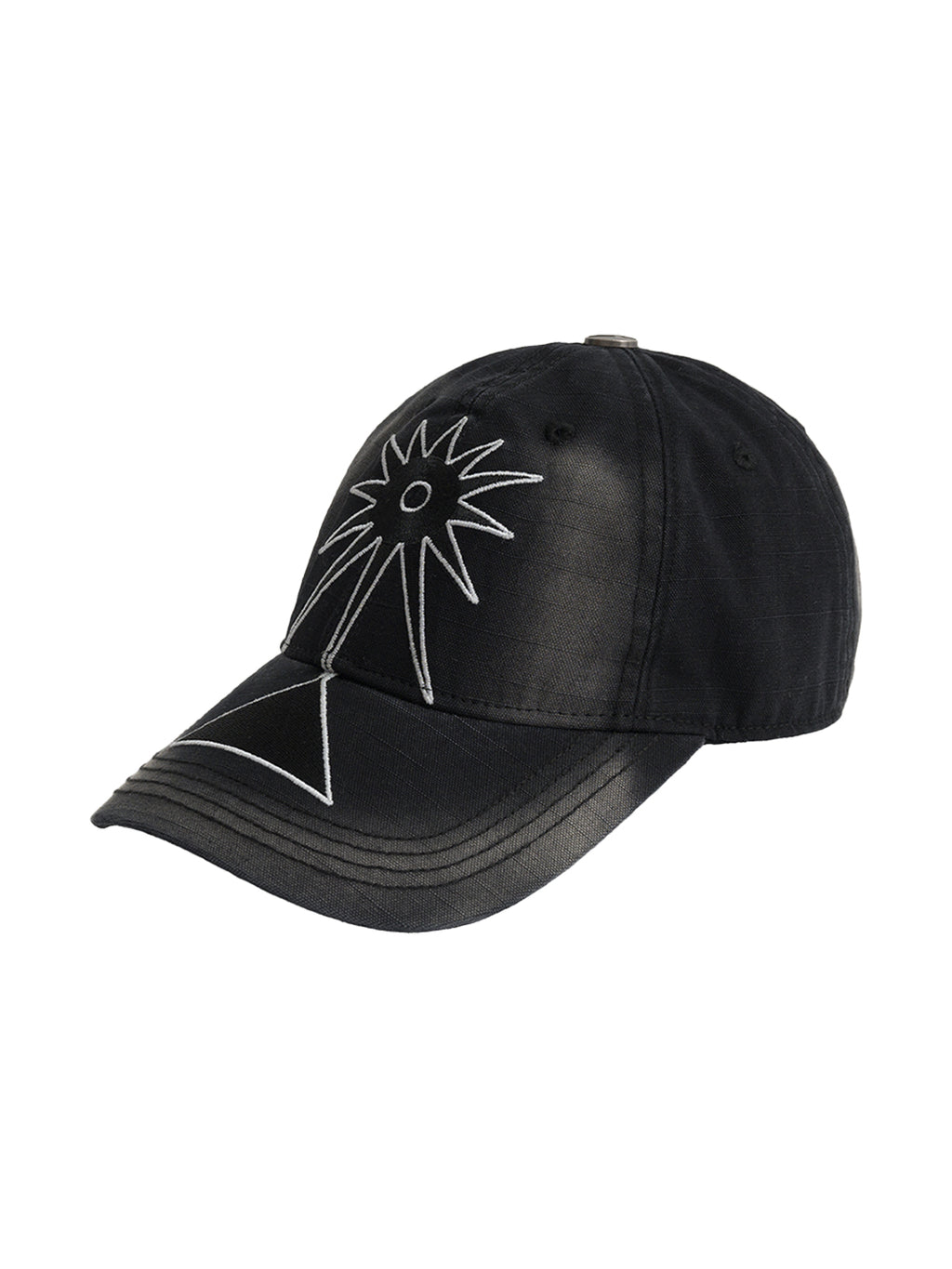FLEAMARKET | Totem Heavy Washed Curve Brim Cap-Black - PSYLOS 1, FLEAMARKET | Totem Heavy Washed Curve Brim Cap-Black, Hats, FLEAMARKET, PSYLOS 1