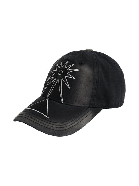 FLEAMARKET | Totem Heavy Washed Curve Brim Cap-Black - PSYLOS 1, FLEAMARKET | Totem Heavy Washed Curve Brim Cap-Black, Hats, FLEAMARKET, PSYLOS 1