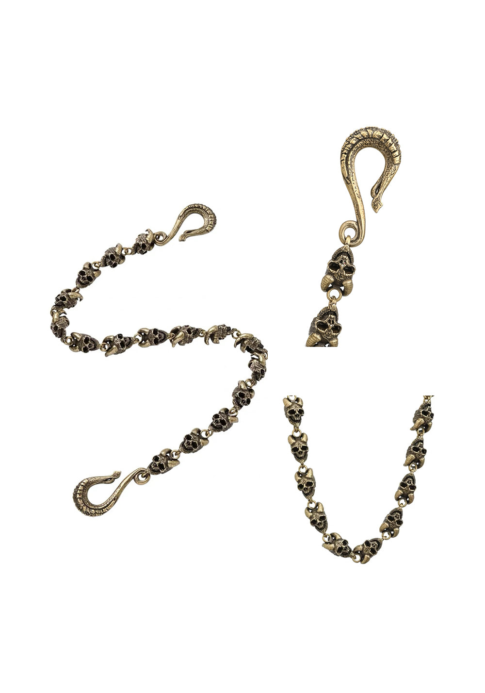 REGEN ZONE丨Distressed Goat Skull Chain - Punk Pants Accessory - PSYLOS 1, REGEN ZONE丨Distressed Goat Skull Chain - Punk Pants Accessory, Accessories, REGEN ZONE•JAPAN, PSYLOS 1