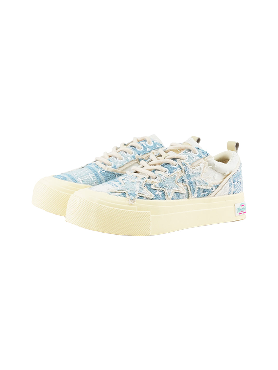 KAALIXTO | Star Pattern Low Top Canvas Sneakers-Blue - PSYLOS 1, KAALIXTO | Star Pattern Low Top Canvas Sneakers-Blue, Chunky Sneakers, KAALIXTO•JAPAN, PSYLOS 1