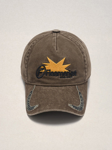 FLEAMARKET | Wheat Stalk Curved Brim Cap-Brown - PSYLOS 1, FLEAMARKET | Wheat Stalk Curved Brim Cap-Brown, Hats, FLEAMARKET, PSYLOS 1