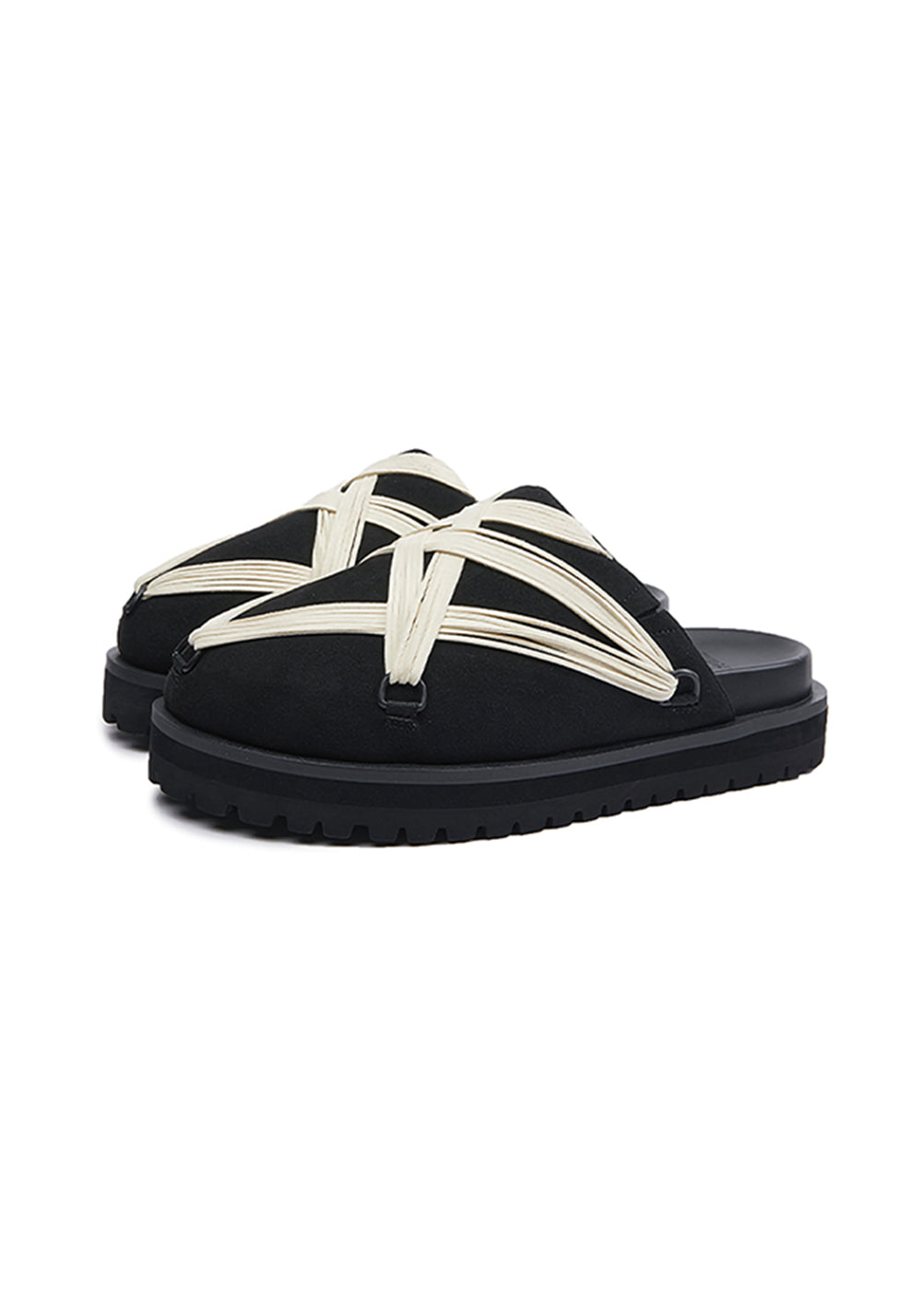 LeStream | Black Strapped Platform Slides  - PSYLOS 1, LeStream | Black Strapped Platform Slides , Sandals, LeStream, PSYLOS 1