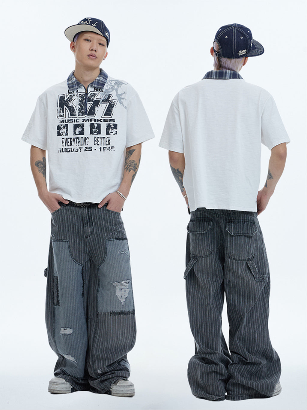 DND4DES | Vintage Patchwork Striped Boro Pants - PSYLOS 1, DND4DES | Vintage Patchwork Striped Boro Pants, Pants, DND4DES•JAPAN, PSYLOS 1