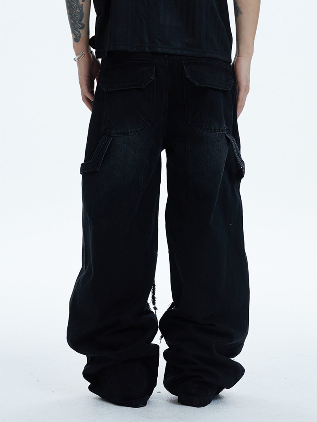 DND4DES | Distressed Patchwork Gem Baggy Jeans - PSYLOS 1, DND4DES | Distressed Patchwork Gem Baggy Jeans, Pants, DND4DES•JAPAN, PSYLOS 1