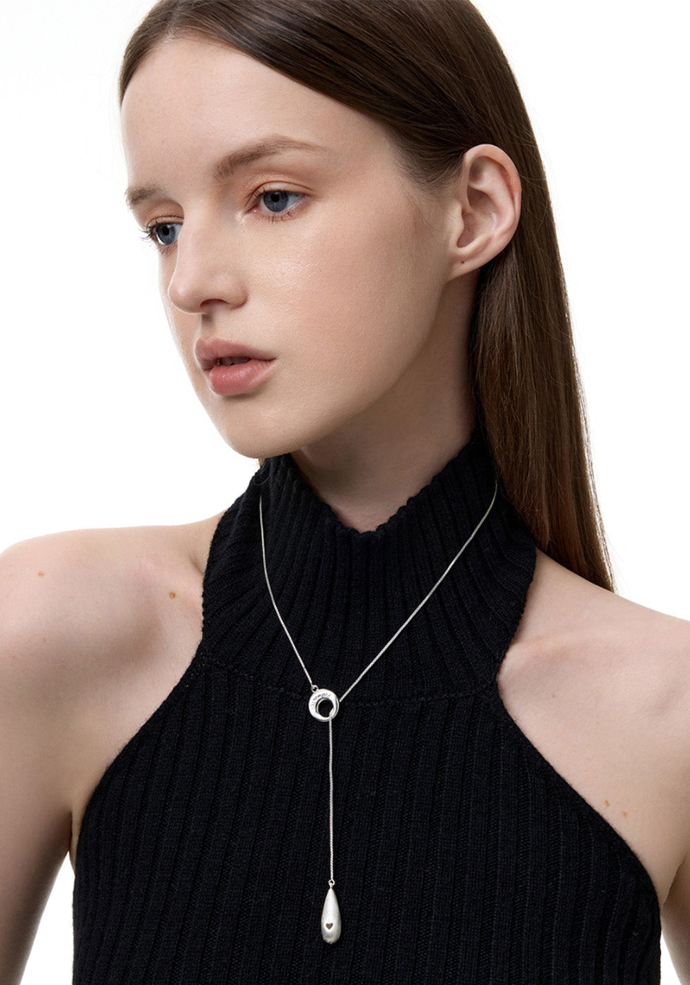 SUN HUNTER丨Brushed Teardrop Slider Necklace - PSYLOS 1, SUN HUNTER丨Brushed Teardrop Slider Necklace, Accessories, SUN HUNTER, PSYLOS 1