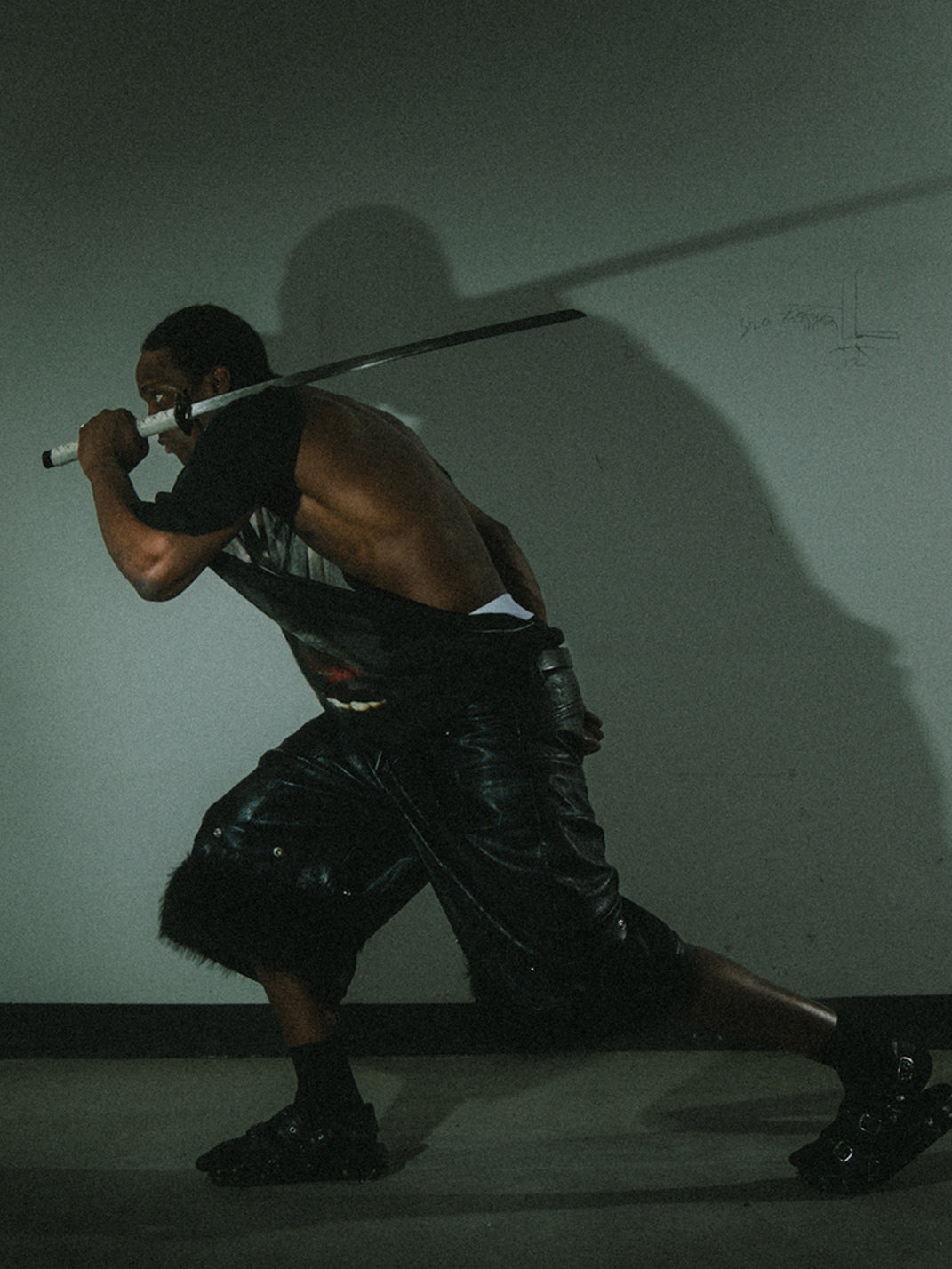 REBEL WAVE | Detachable Waxed Cropped Leather Pants - PSYLOS 1, REBEL WAVE | Detachable Waxed Cropped Leather Pants, Jeans, REBEL WAVE•JAPAN, PSYLOS 1