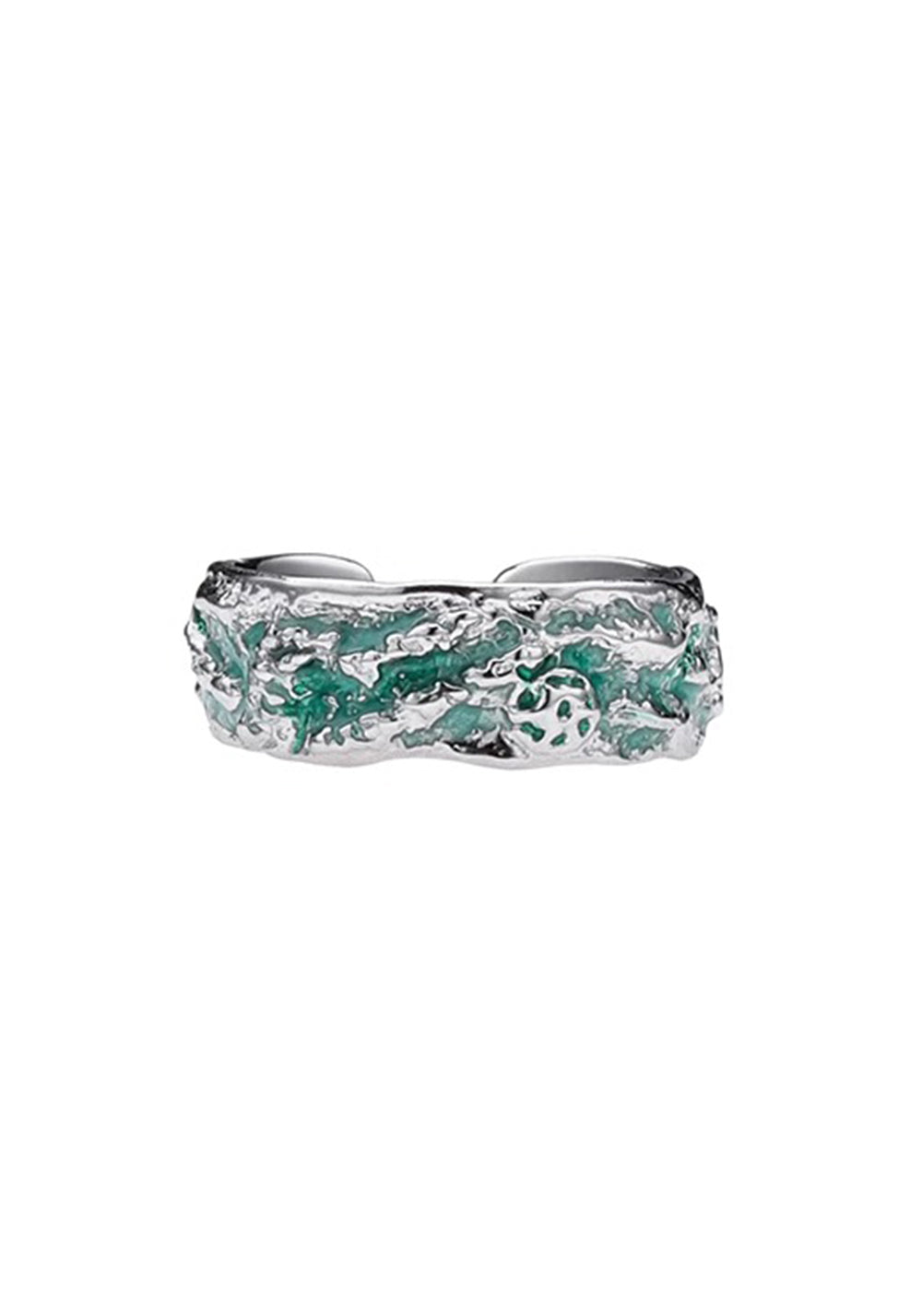 LUXTA丨Green Ice Silver Adjustable Ring - PSYLOS 1, LUXTA丨Green Ice Silver Adjustable Ring, Accessories, LUXTA, PSYLOS 1