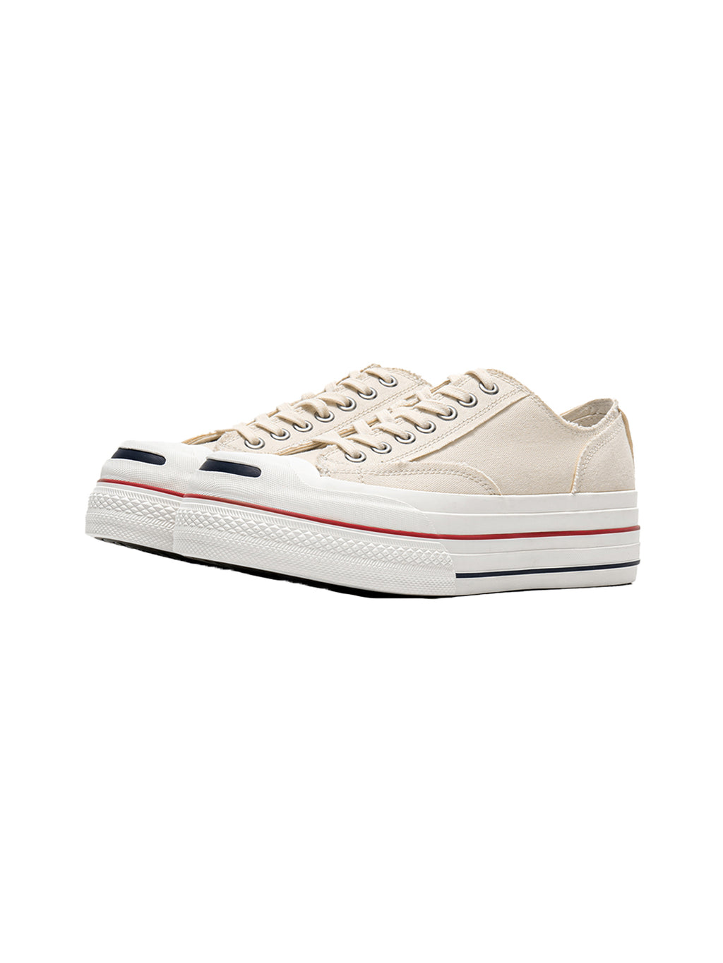 T/C MADE│023 Smiley Toe Thick-Soled Retro Japanese-Style Low-Top Canvas Shoes - PSYLOS 1, T/C MADE│023 Smiley Toe Thick-Soled Retro Japanese-Style Low-Top Canvas Shoes, Canvas Sneakers, T/C MADE, PSYLOS 1
