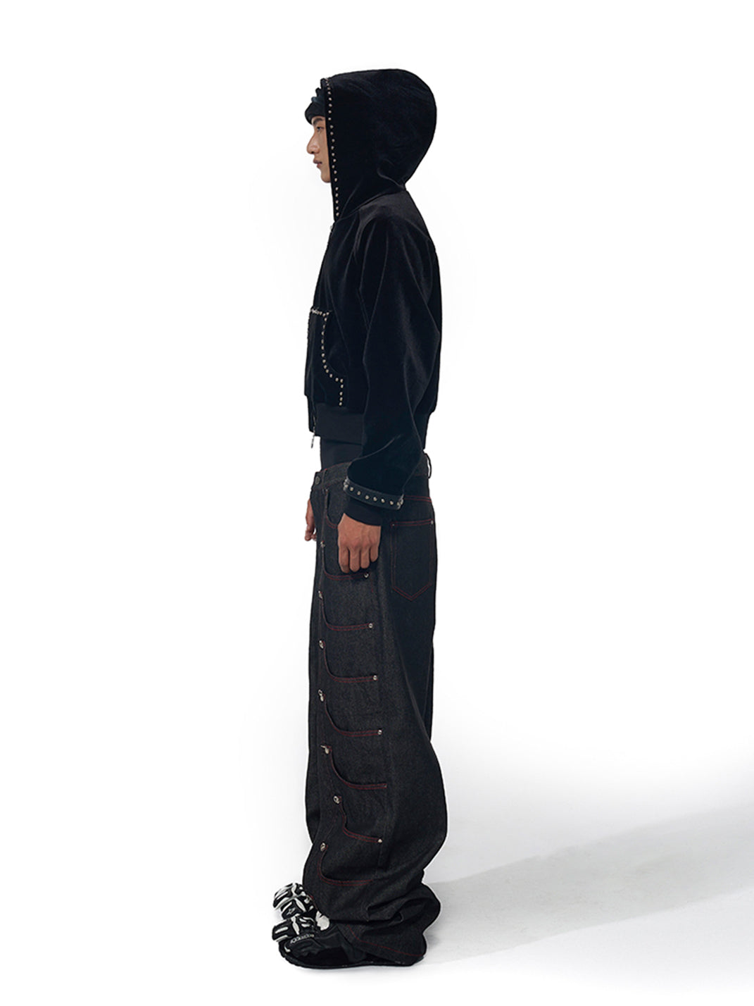 Fourth3ex | Studded Corduroy Hoodie Jacket - PSYLOS 1, Fourth3ex | Studded Corduroy Hoodie Jacket, Hoodie, Fourth3ex, PSYLOS 1