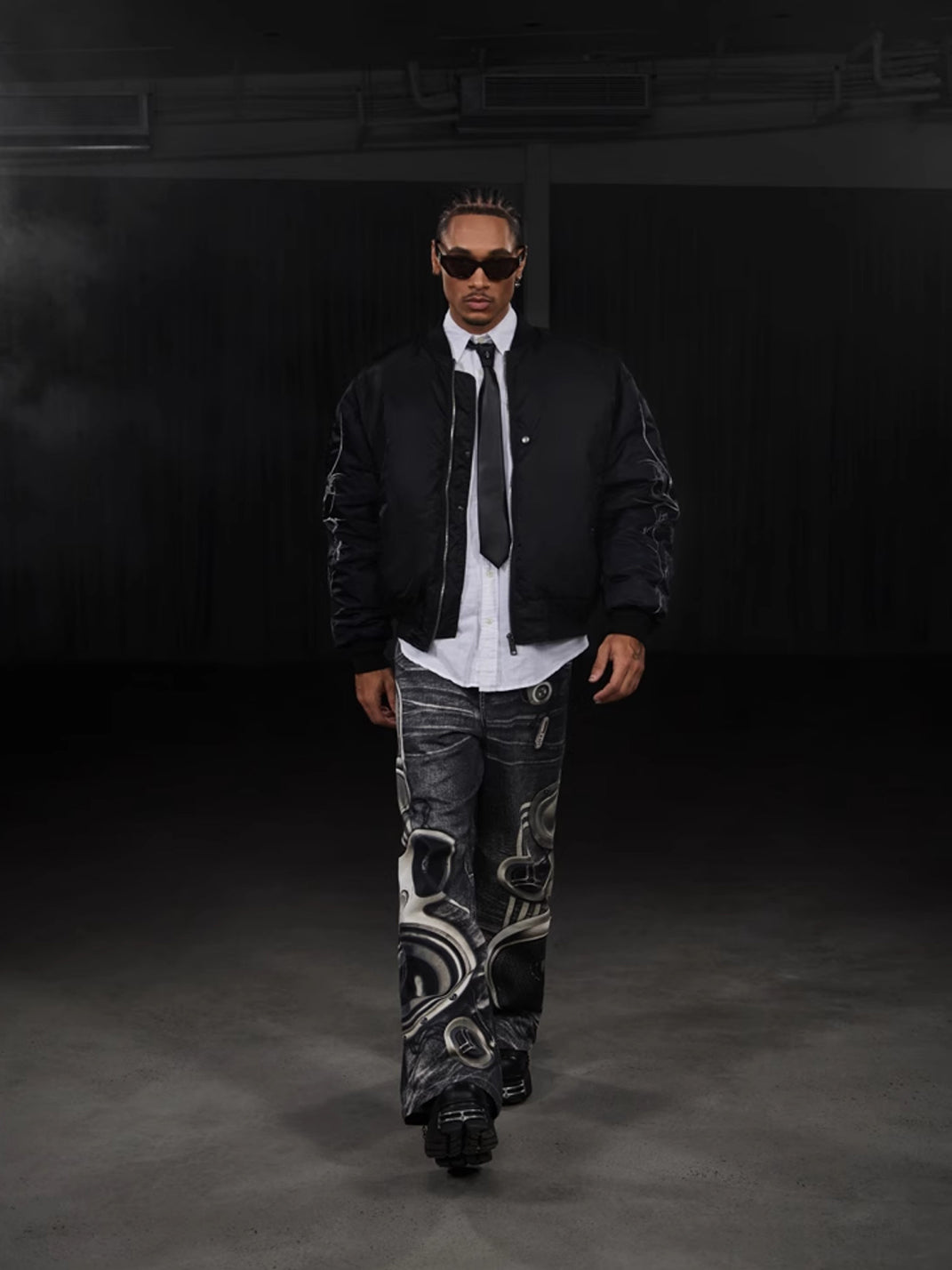 DND4DES | Printed Speaker Cut Flared Jeans - PSYLOS 1, DND4DES | Printed Speaker Cut Flared Jeans, Jeans, DND4DES•JAPAN, PSYLOS 1