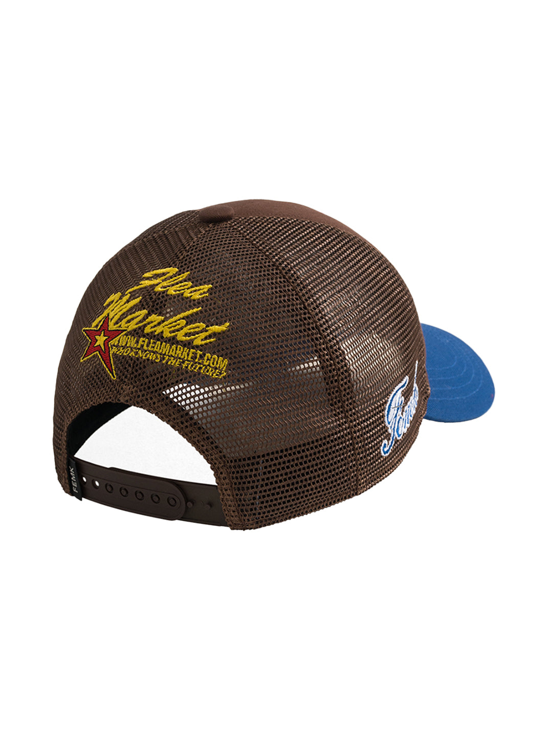 FLEAMARKET | Color Block Stitchwork Curve Brim Trucker Hat - PSYLOS 1, FLEAMARKET | Color Block Stitchwork Curve Brim Trucker Hat, Hats, FLEAMARKET, PSYLOS 1