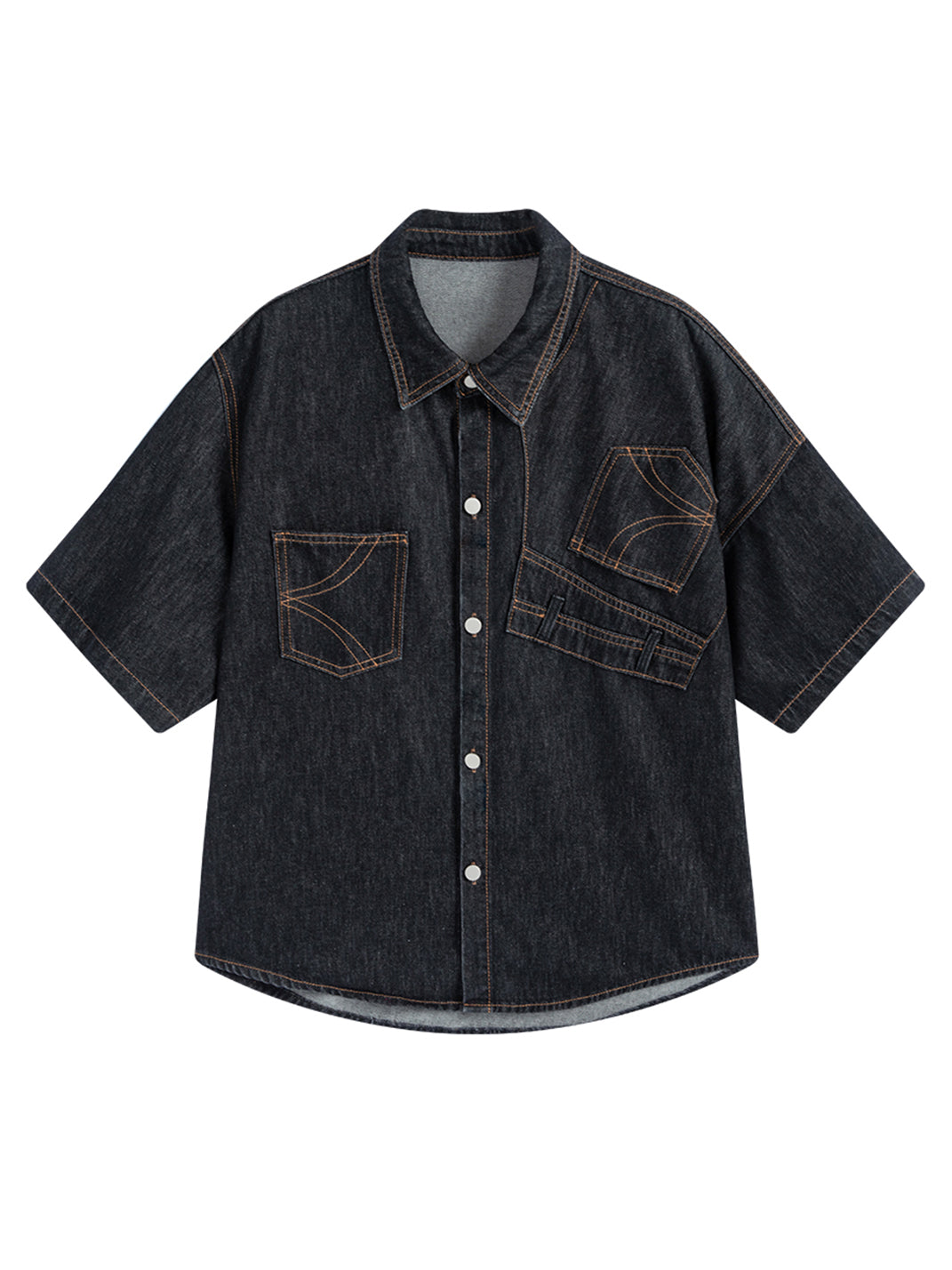 KREATE | Deconstruct Series Up-Side-Down Pocket Denim Shirt - PSYLOS 1, KREATE | Deconstruct Series Up-Side-Down Pocket Denim Shirt, Tops, KREATE, PSYLOS 1