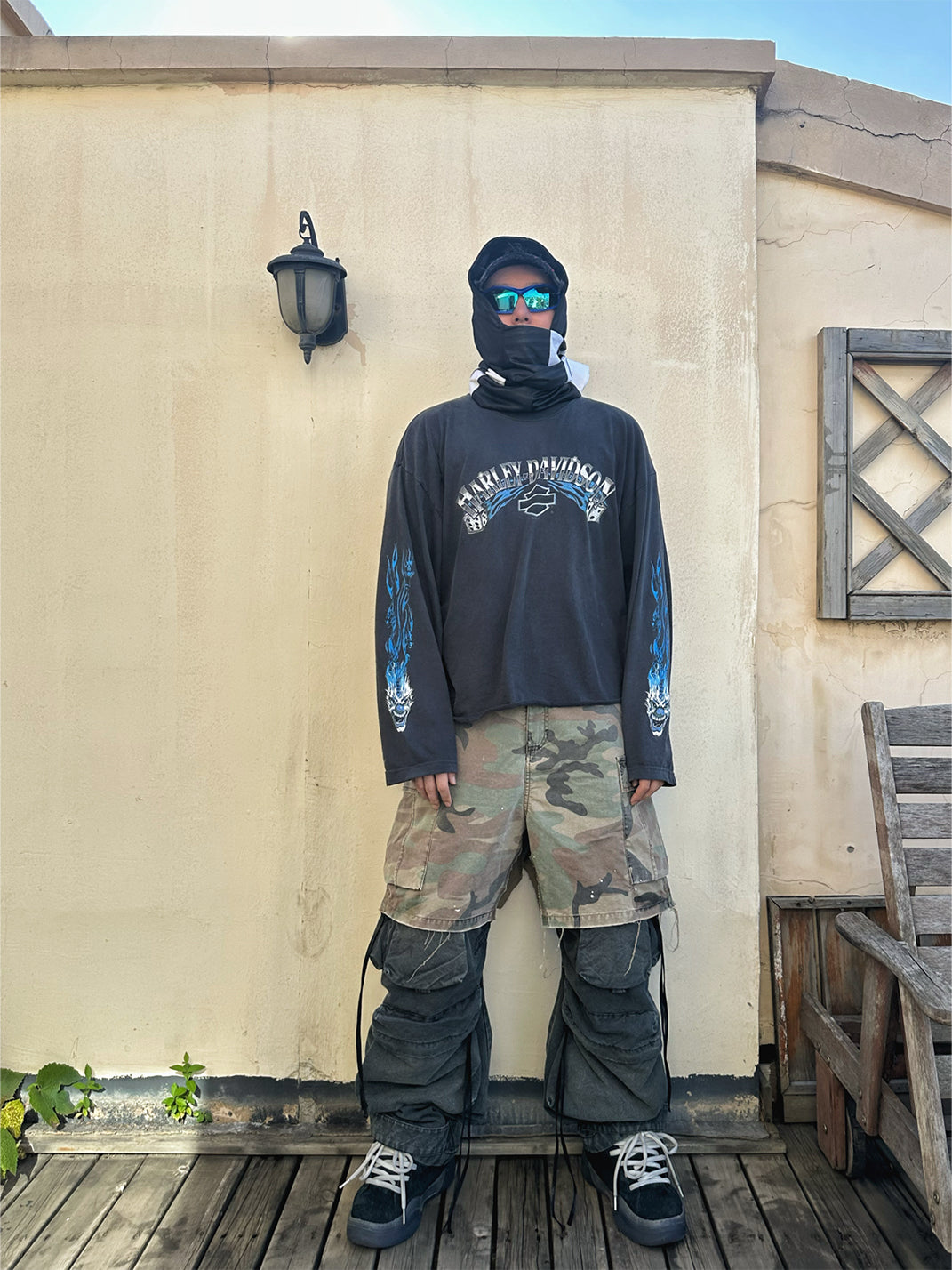 WoosterArchive | Two-Tone Cargo Camo Loose Fit Jeans - PSYLOS 1, WoosterArchive | Two-Tone Cargo Camo Loose Fit Jeans, Men's Wear, WoosterArchive, PSYLOS 1