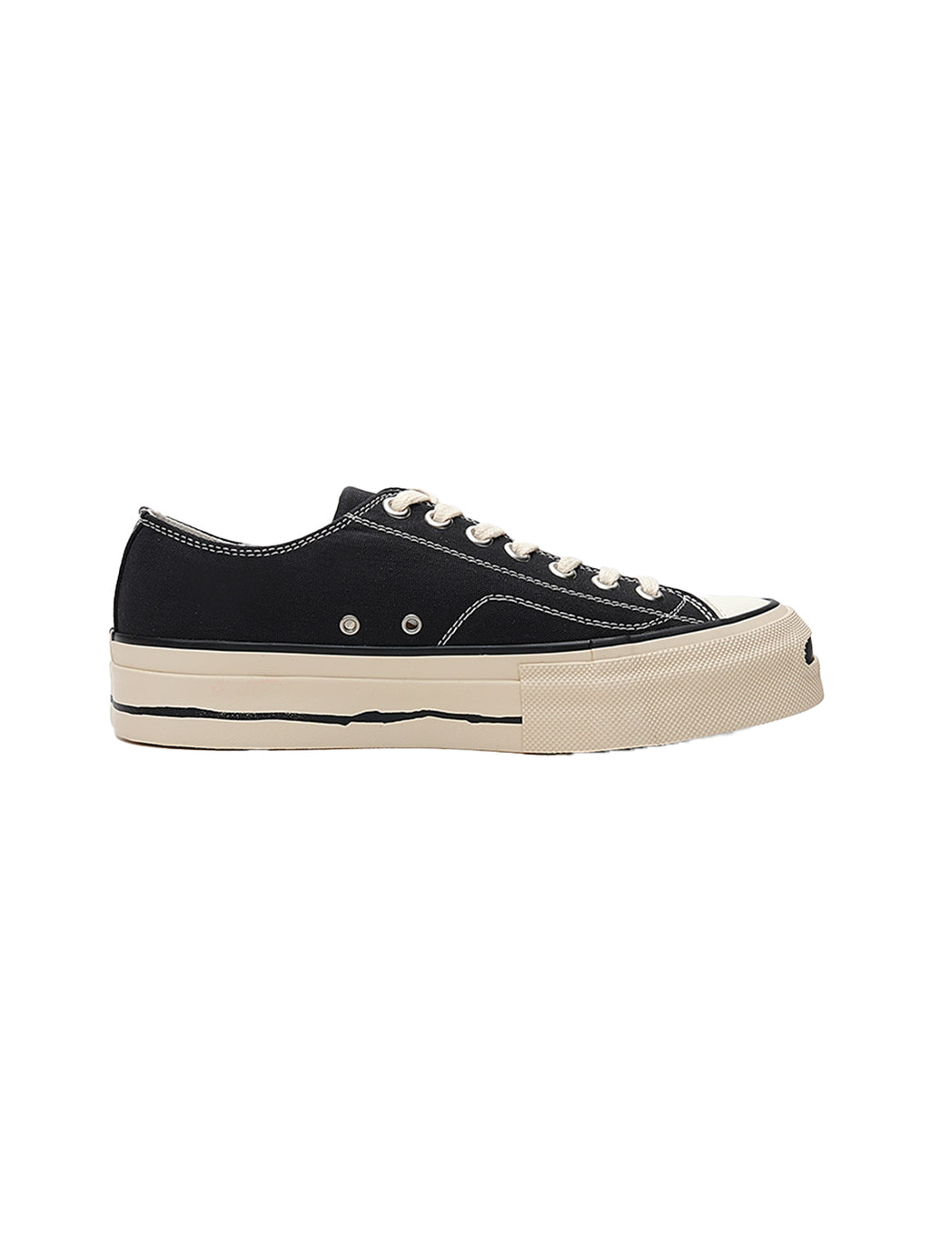 T/C Made x Broshood Co-Branded Smiling Toe Vulcanized Canvas Shoes-Black - PSYLOS 1, T/C Made x Broshood Co-Branded Smiling Toe Vulcanized Canvas Shoes-Black, Canvas Sneakers, T/C MADE, PSYLOS 1
